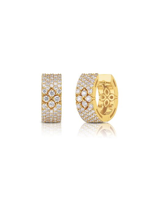 Roberto Coin Love in Verona 18k Gold Diamond Huggie Earrings