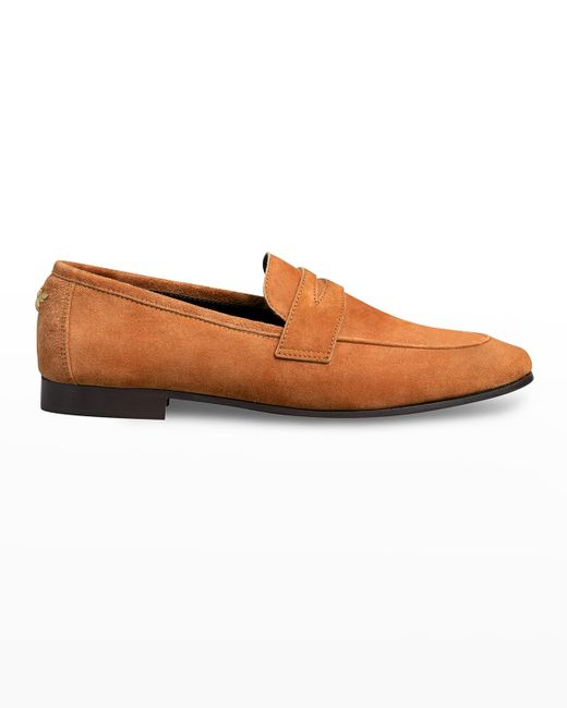 Bougeotte Suede Flat Penny Loafers