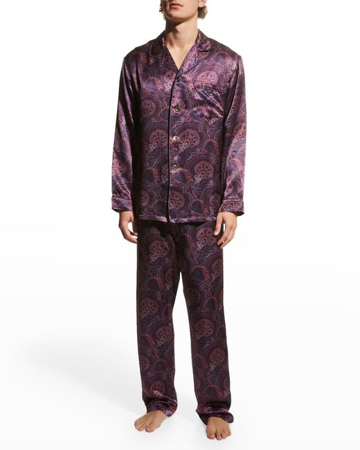 Majestic International Silk Paisley Pajama Set