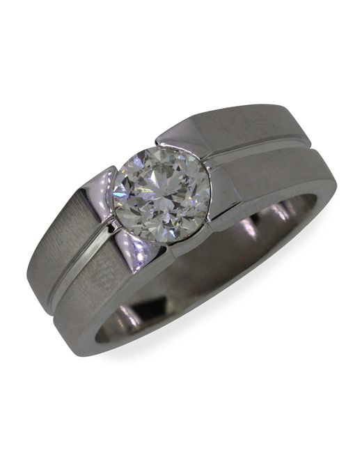 American Jewelery Designs 18k Gold Round Diamond Solitaire Ring 9.5