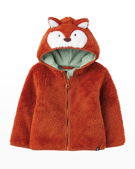 Joules Boys Cuddle Fox Teddy Fleece Jacket Sizes 6M-18M