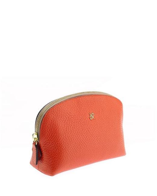 Rapport Grained Leather Small Makeup Bag