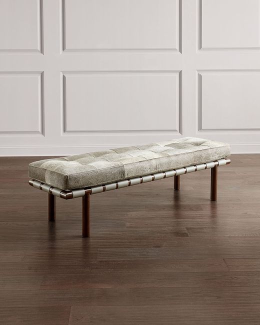 Interlude Home Honor Hair Hide Bench