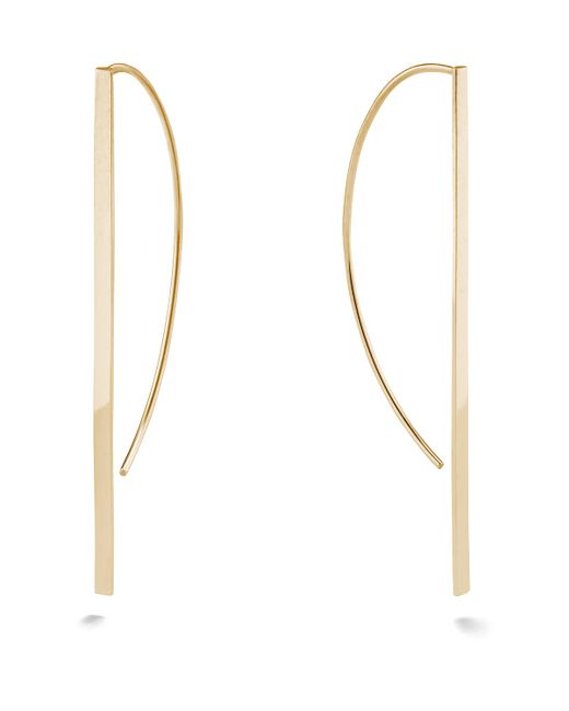 Lana Jewelry 14k Flat P-Hoop Earrings