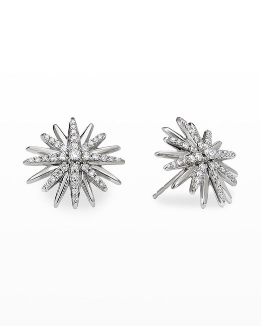 David Yurman Starburst Stud Earrings with Pave Diamonds