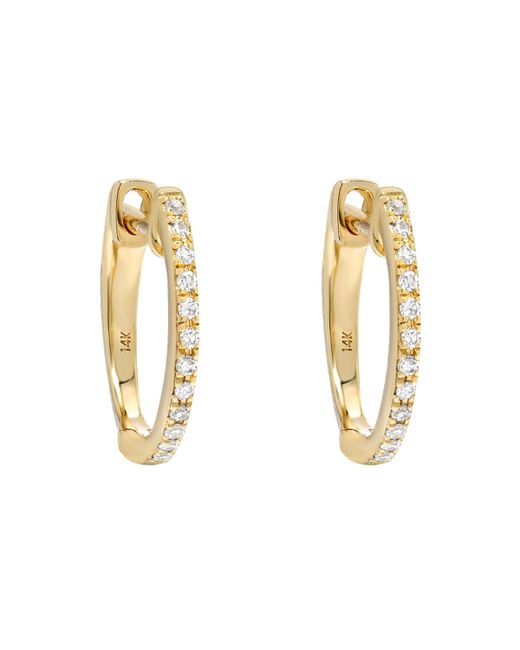 Zoe Lev Jewelry 14k Diamond Huggie Earrings