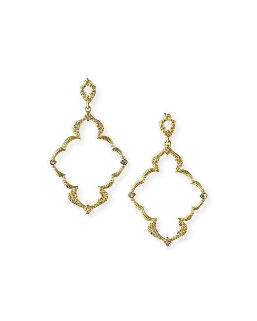 Armenta Sueno 18k Diamond Open-Drop Earrings