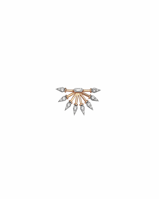 Kismet by Milka 14k Rose Gold 8-Ways Diamond Earring Single