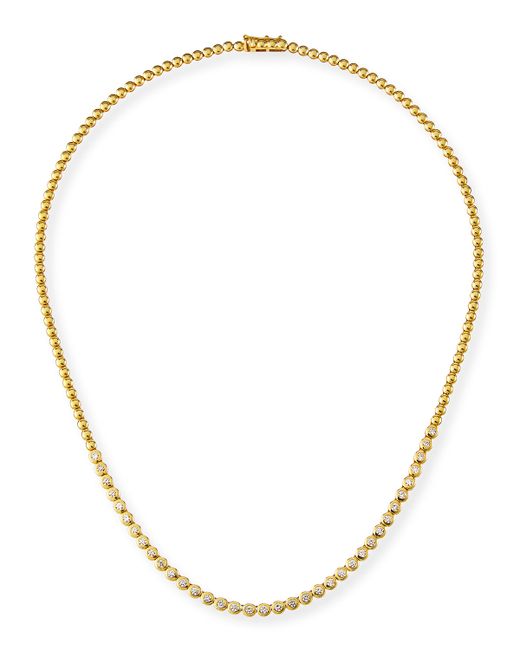 Jennifer Meyer 18k Gold Diamond Bezel Tennis Necklace