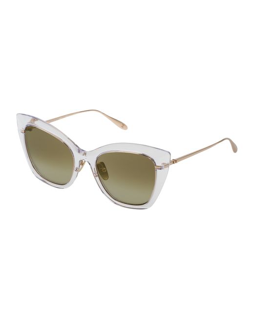 Carolina Herrera Titanium Cat-Eye Sunglasses