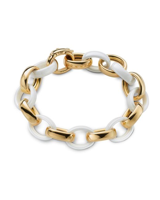 Monica Rich Kosann 18k Gold Ceramic Chain Bracelet