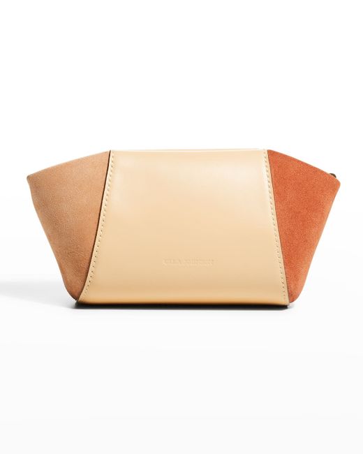 Ulla Johnson Imogen Small Mixed Leather Clutch Bag