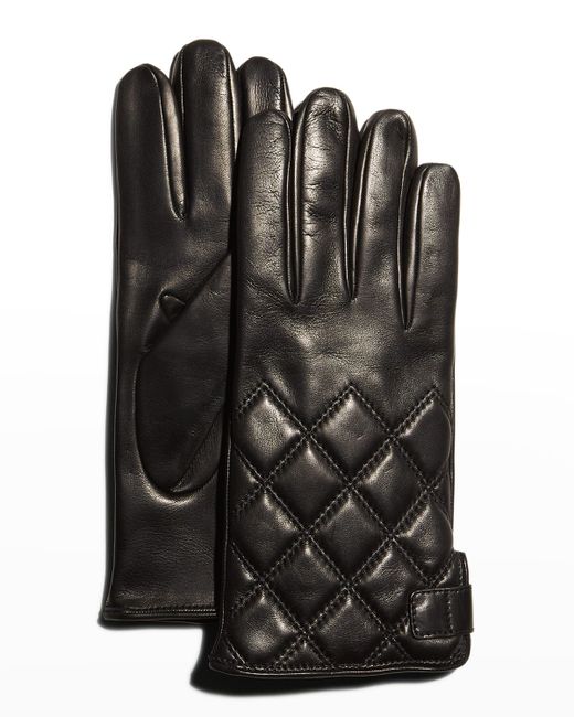 Guanti Giglio Fiorentino Quilted Napa Snap Gloves with Cashmere Lining