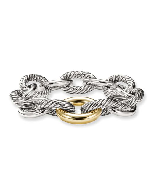 David Yurman Oval Extra-Large Link Bracelet with Gold