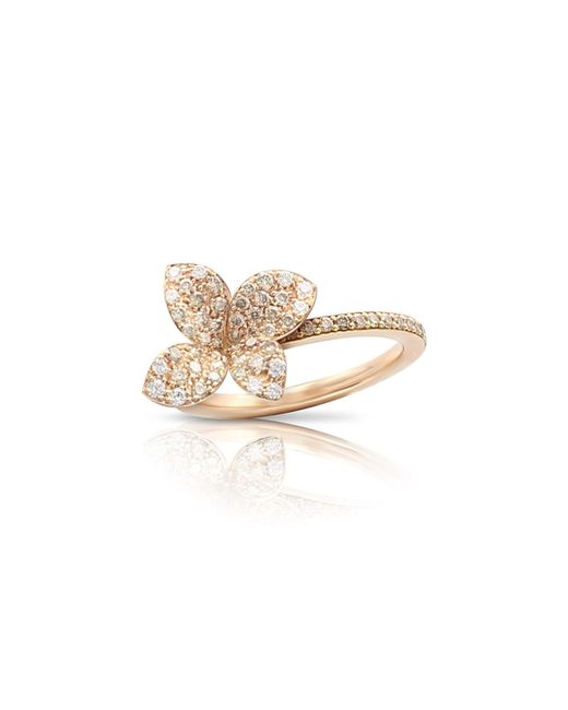 Pasquale Bruni Giardini Segreti 18k Rose Gold Diamond Flower Ring