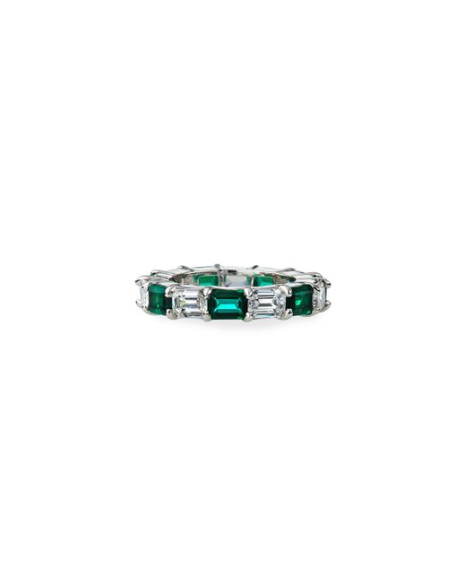 Fantasia by DeSerio 5 TCW Synthetic Emerald and Cubic Zirconia Ring 8