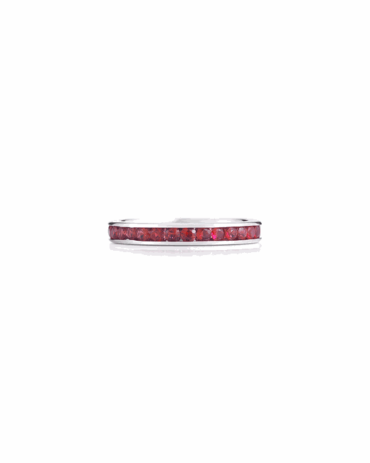 NM Diamond Collection 18k Gold Ruby Eternity Ring