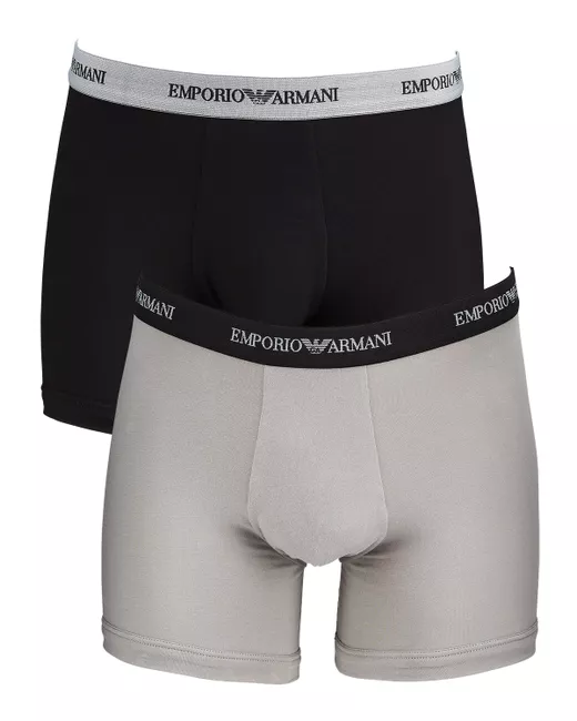 Emporio Armani 2-Pack Stretch Cotton Logo-Printed Boxer Briefs