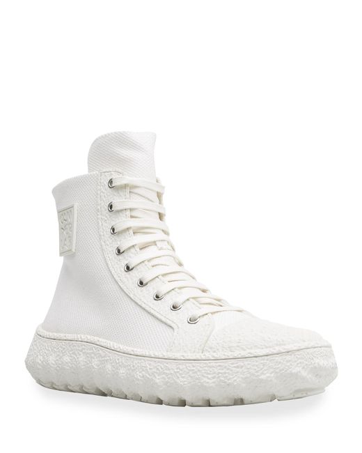 CamperLab Ground Canvas Textured-Sole High-Top Sneakers