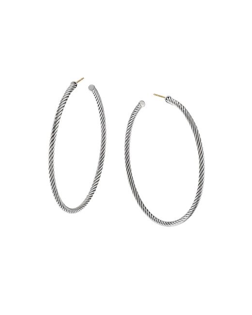 David Yurman Sculpted Cable Hoop Earrings