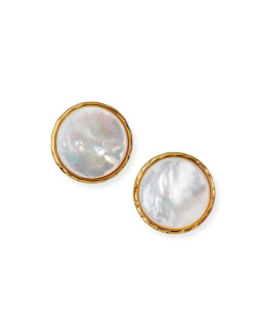 NEST Jewelry Mother-of-Pearl Statement Clip Earrings