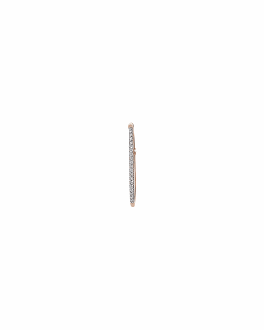Kismet by Milka Rockn Charm 14k Rose Gold Diamond Hook Hoop Earring Single