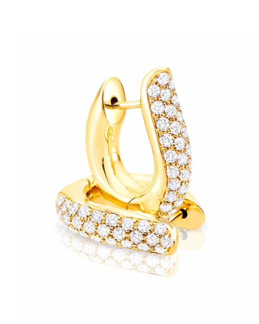Tamara Comolli Pave Diamond Hoop Earrings in 18K Gold