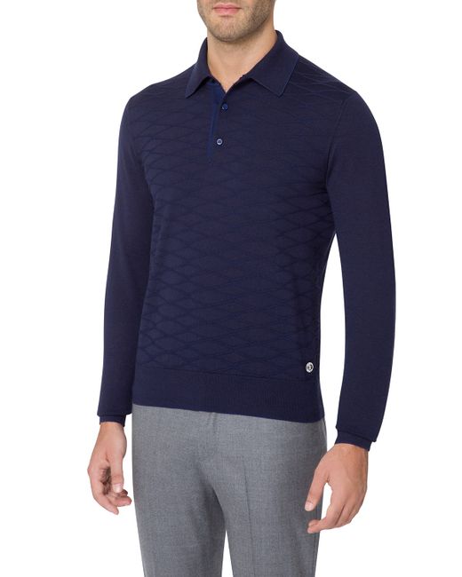 Stefano Ricci Patterned Cashmere-Silk Polo Sweater