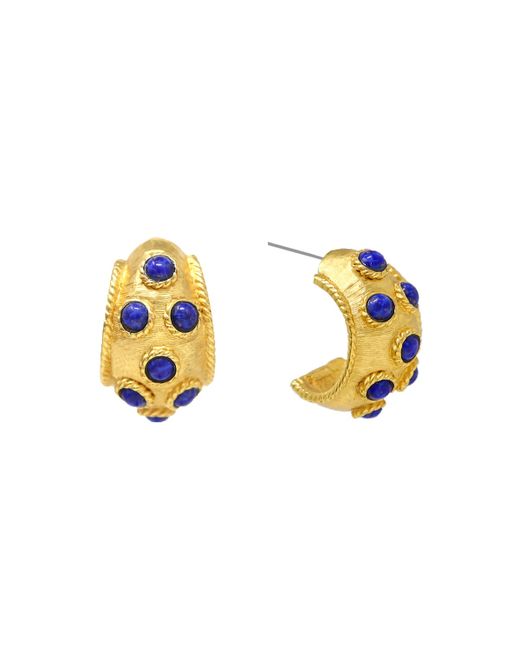 Ben-Amun Hoop Earrings. Gold/