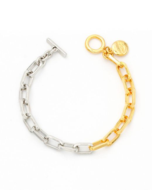Ben-Amun Two-Tone Link Bracelet Gold/