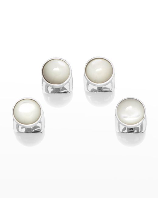 Cufflinks, Inc. Ribbed Mother of Pearl Studs