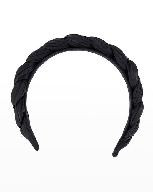 Alexandre de Paris Braided Silk-Blend Headband