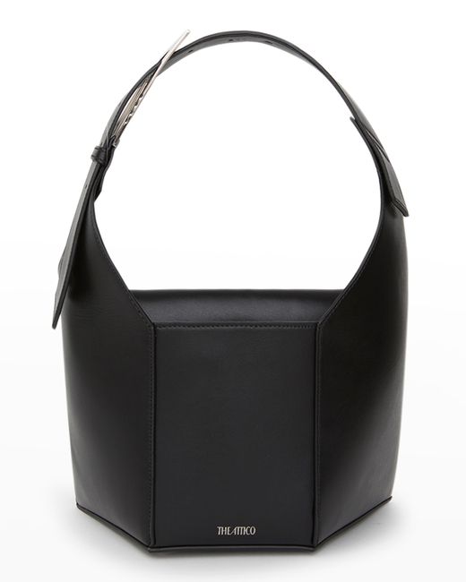 Attico 6 PM Fold-Over Leather Shoulder Bag