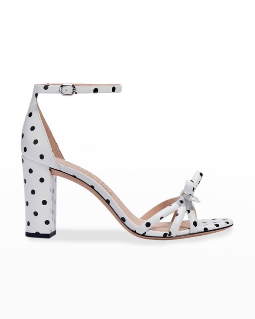 Kate Spade New York flamenco bow polka-dot block-heel sandals