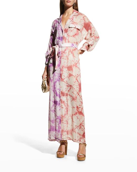 Rococo Sand Belted Multicolor Long Shirtdress