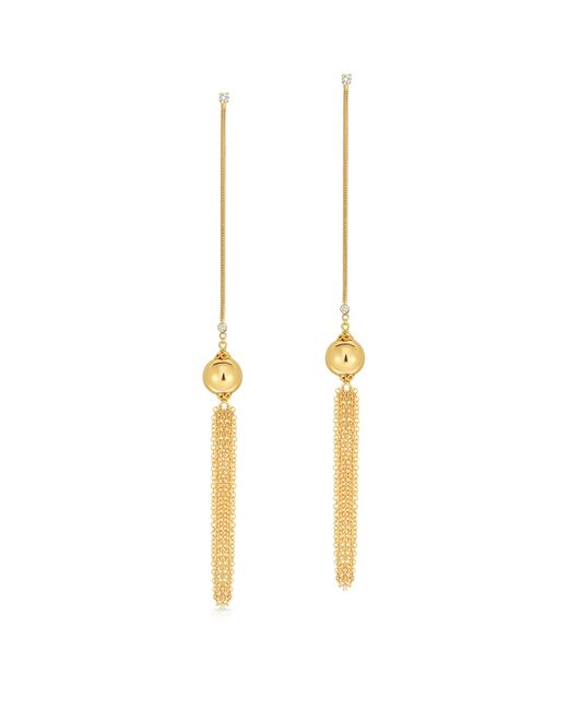 Fern Freeman Jewelry 18K Diamond Gold Ball Drop Fringe Earrings