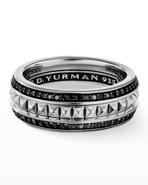 David Yurman 6mm Pyramid Diamond Pave Band Ring
