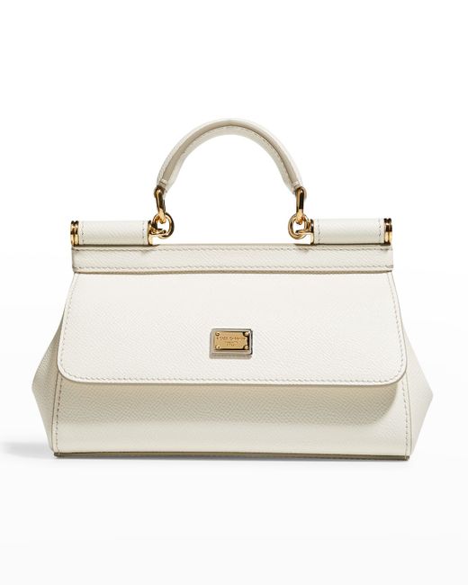 Dolce & Gabbana Sicily Small Leather Top-Handle Bag