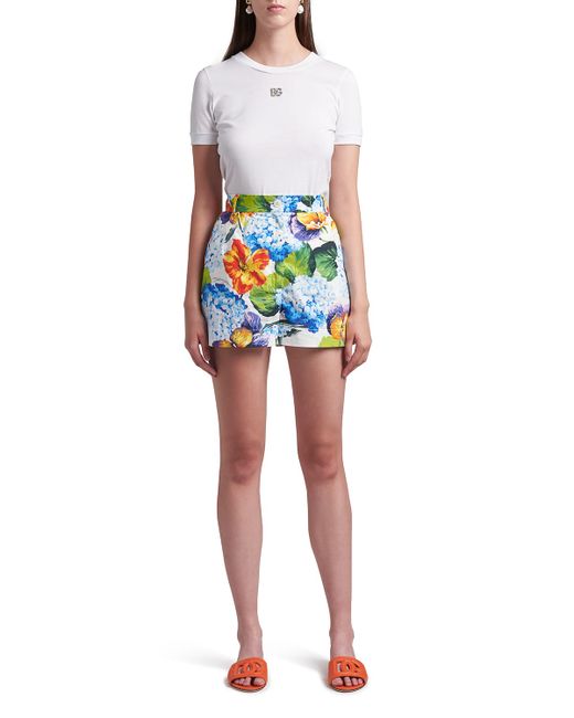 Dolce & Gabbana Crystal Logo Short-Sleeve T-Shirt
