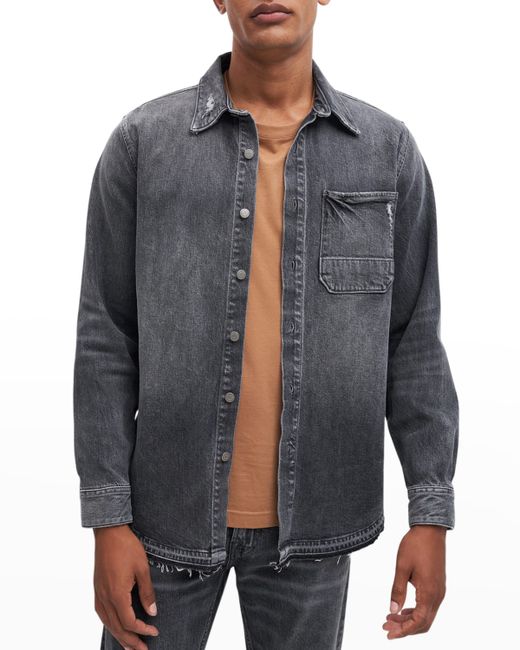 7 For All Mankind Washed Denim Overshirt