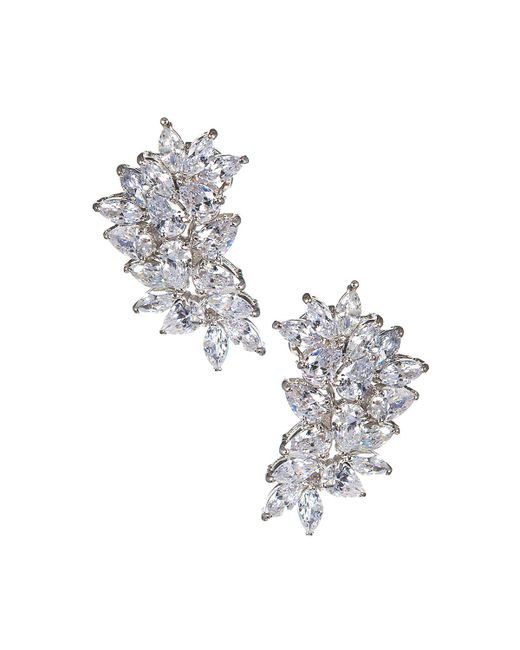 Golconda by Kenneth Jay Lane Cubic Zirconia Pear Marquise Cluster Earrings
