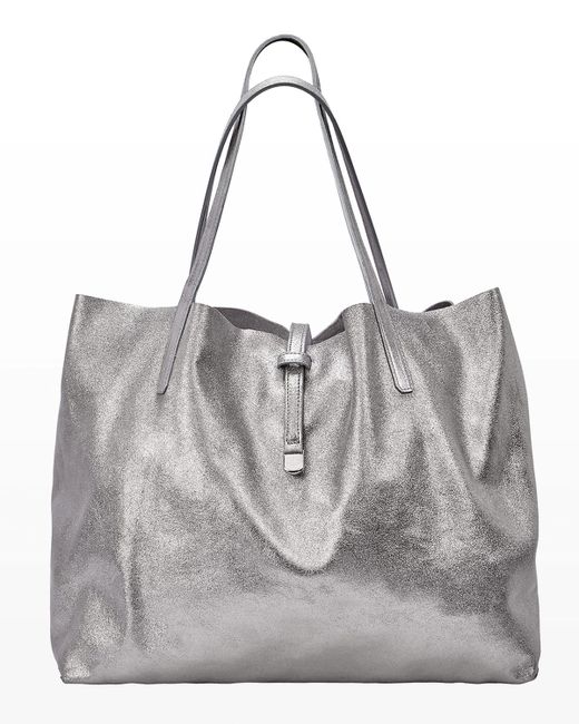 Gigi New York Luna Metallic Mixed Leather Reversible Tote Bag