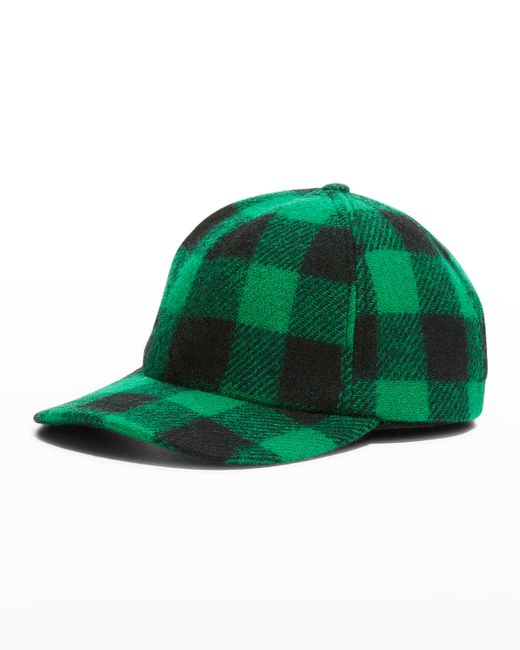 Crown Cap Wool Buffalo Check Baseball Hat