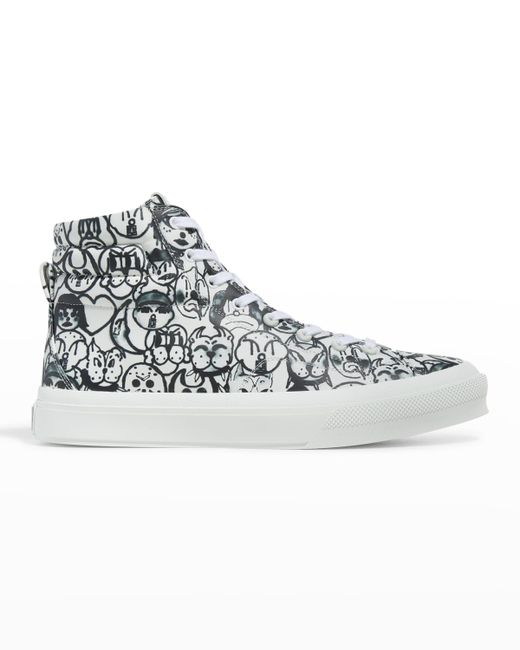 Givenchy x Chito Dog-Print High-Top Sneakers