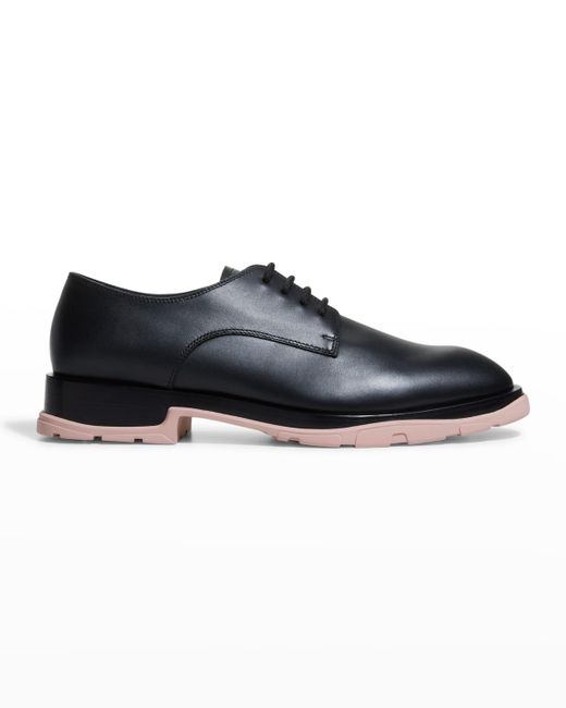 Alexander McQueen Lug-Sole Calf Leather Derby Shoes