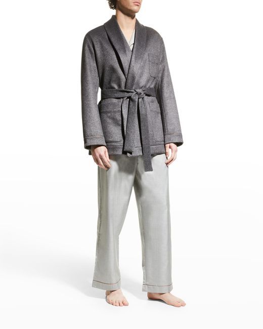 Ermenegildo Zegna Wool-Blend Short Robe