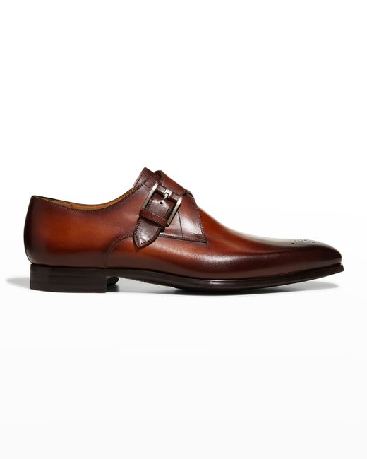 Magnanni Carrie Monk-Strap Leather Dress Shoes