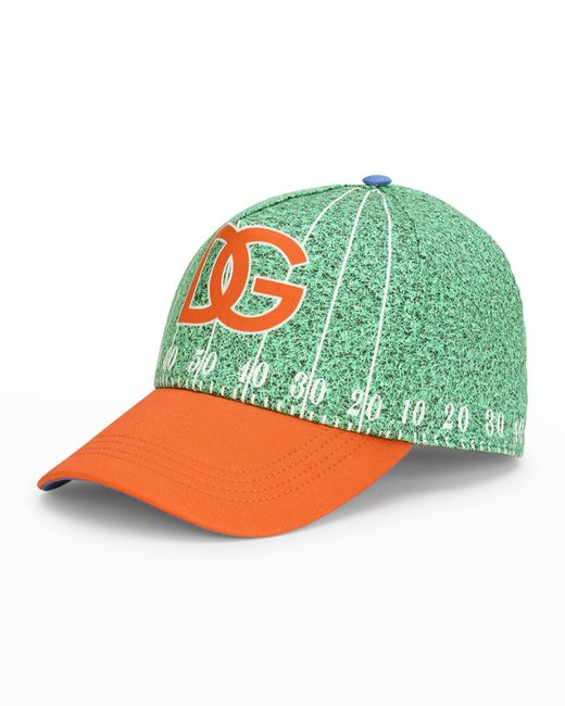 Dolce & Gabbana DG-Logo Football Field Print Baseball Hat