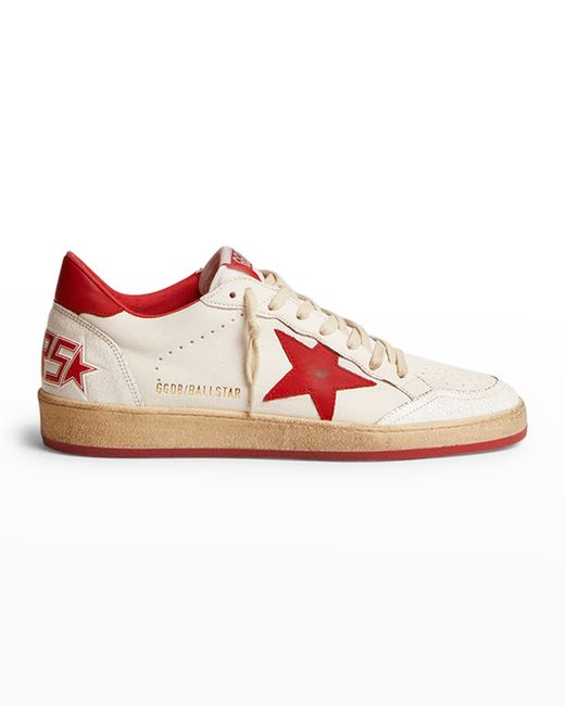 Golden Goose Ball Star Distressed Low-Top Sneakers