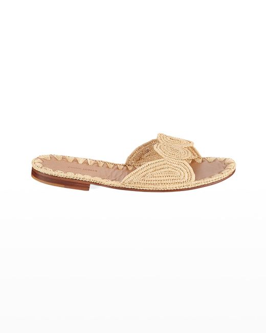 Carrie Forbes Naima Woven Raffia Slide Sandals